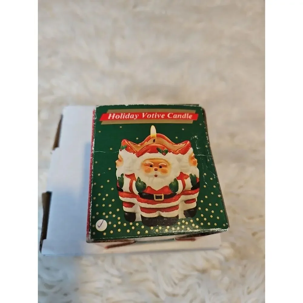 Santa Holiday Christmas votive Candle